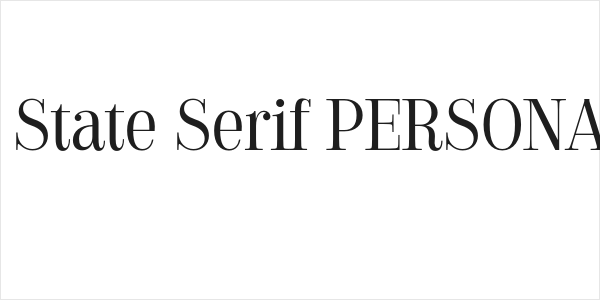 Golden State Serif PERSONAL Light Logo