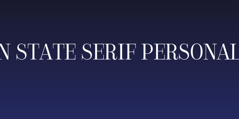 Golden State Serif PERSONAL Light Social Header