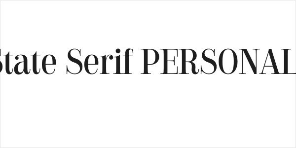 Golden State Serif PERSONAL Regular Logo