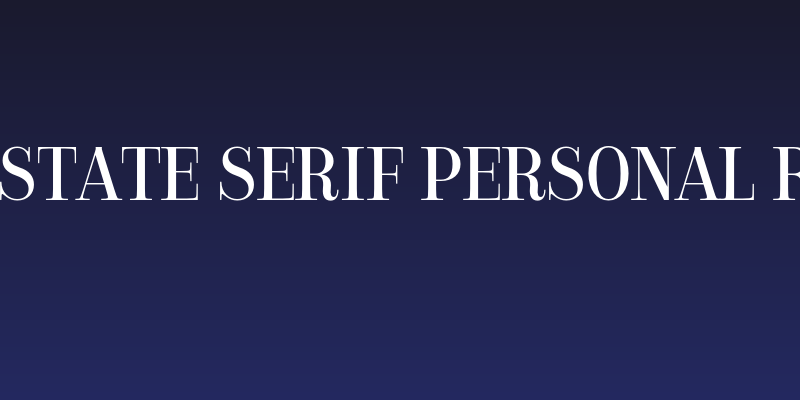 Golden State Serif PERSONAL Regular Social Header