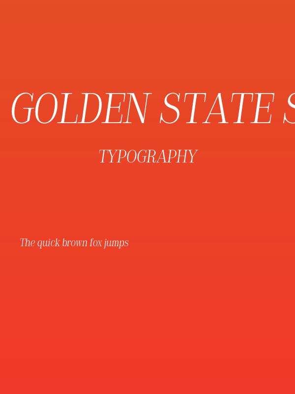 Golden State Serif PERSONAL Thin Italic Poster