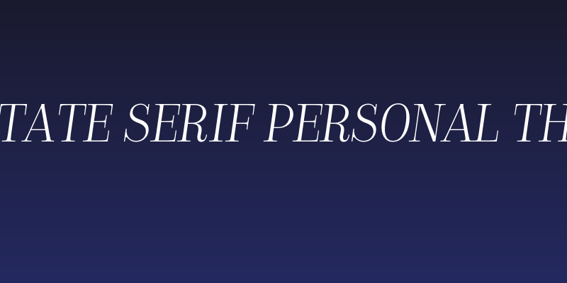 Golden State Serif PERSONAL Thin Italic Social Header