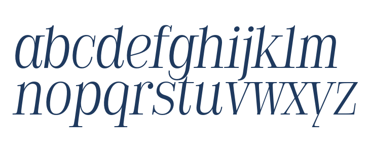 Golden State Serif PERSONAL Thin Italic Lowercase