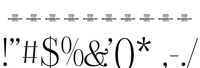 Golden State Serif PERSONAL Thin Font OTHER CHARS