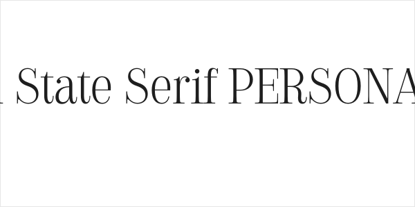 Golden State Serif PERSONAL Thin Logo