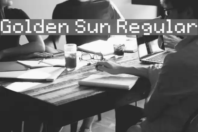 Golden Sun Regular Font examples
