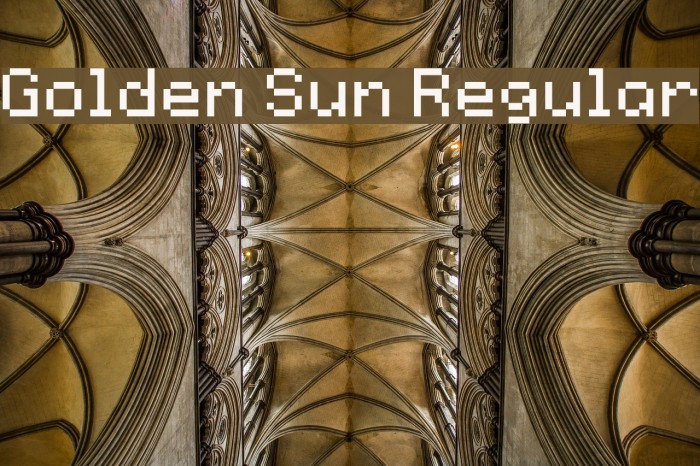 Golden Sun Regular Schriftart examples