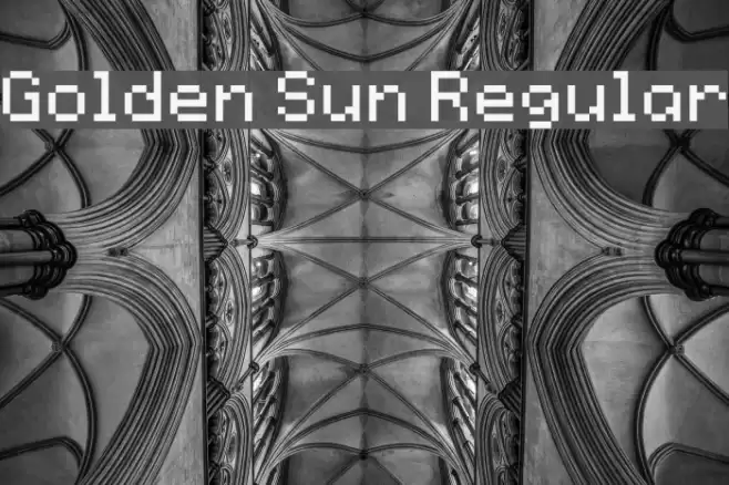 Golden Sun Regular Font examples