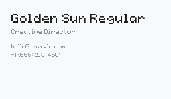 Golden Sun Regular Business Card