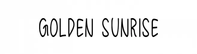 Golden Sunrise  Frei Schriftart Herunterladen