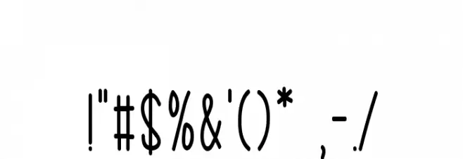 Golden Sunrise フォント その他の文字