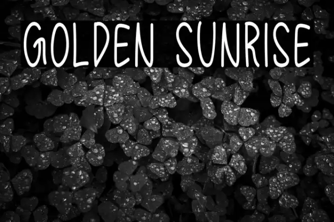 Golden Sunrise フォント examples