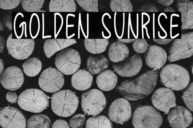 Golden Sunrise フォント examples
