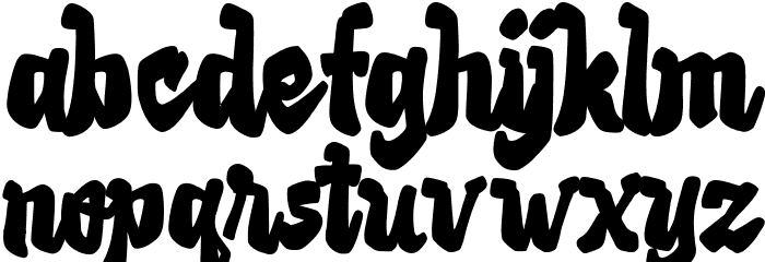 Golden Volcano Font LOWERCASE