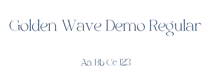 Golden Wave Demo Regular Font Preview