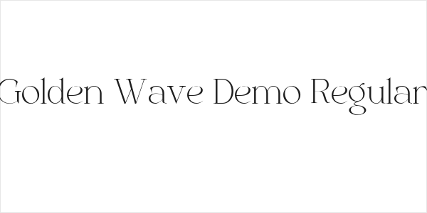 Golden Wave Demo Regular Logo
