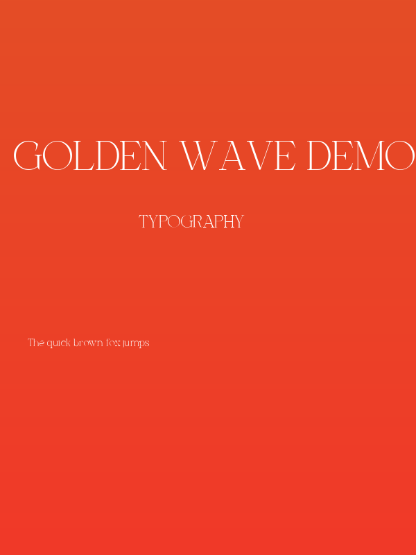 Golden Wave Demo Regular Poster