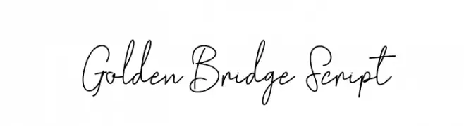 GoldenBridgeScript  नि: शुल्क फ़ॉन्ट्स डाउनलोड