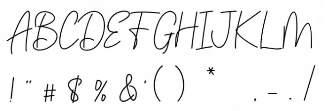 GoldenBridgeScript Font OTHER CHARS