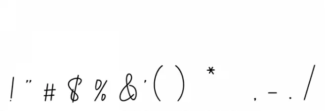 GoldenBridgeScript Font OTHER CHARS