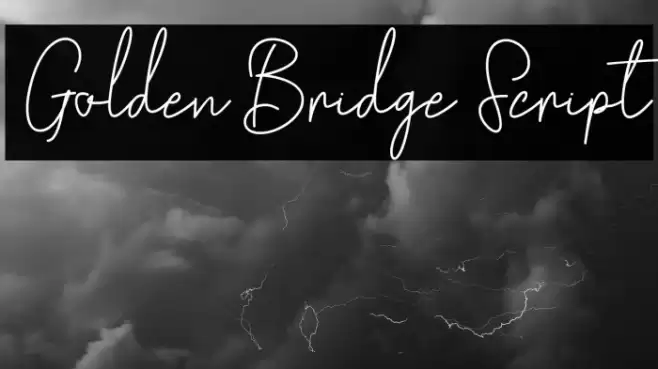 GoldenBridgeScript Font examples