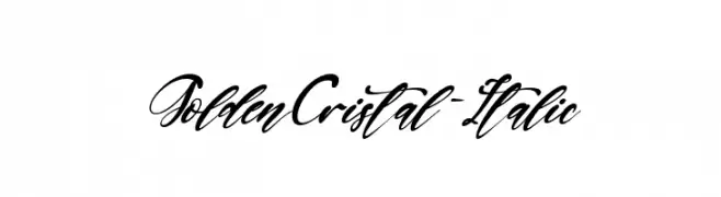 GoldenCristal-Italic  Fuentes Gratis Descargar