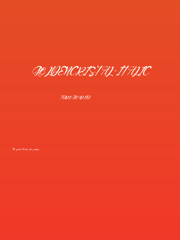 GoldenCristal-Italic Poster