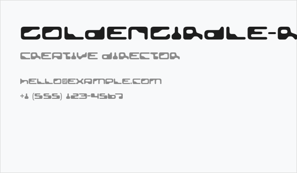 GoldenGirdle-Regular Business Card