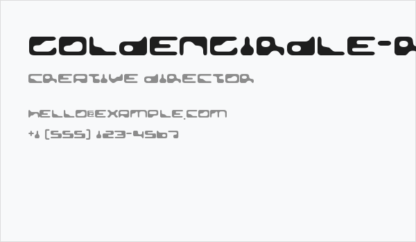 GoldenGirdle-Regular Business Card