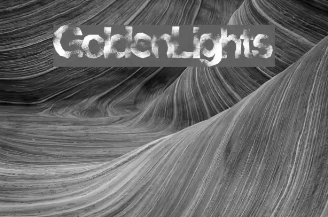 GoldenLights Font examples