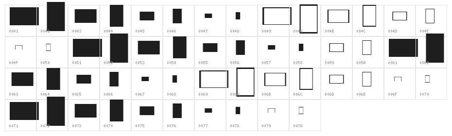 GoldenRectangle Regular Character Map