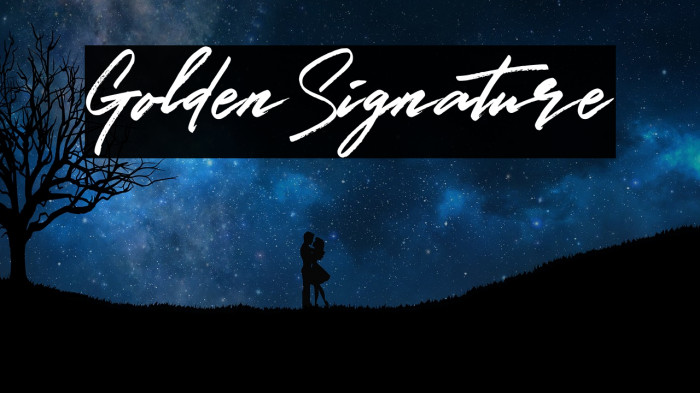 GoldenSignature Font examples
