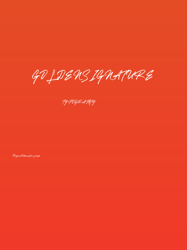 GoldenSignature Poster