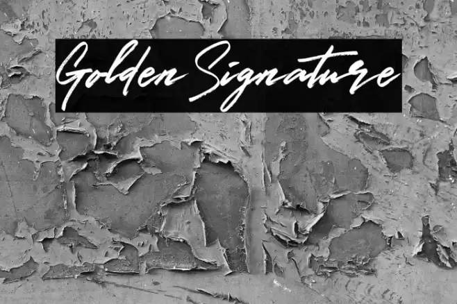 GoldenSignature Font examples