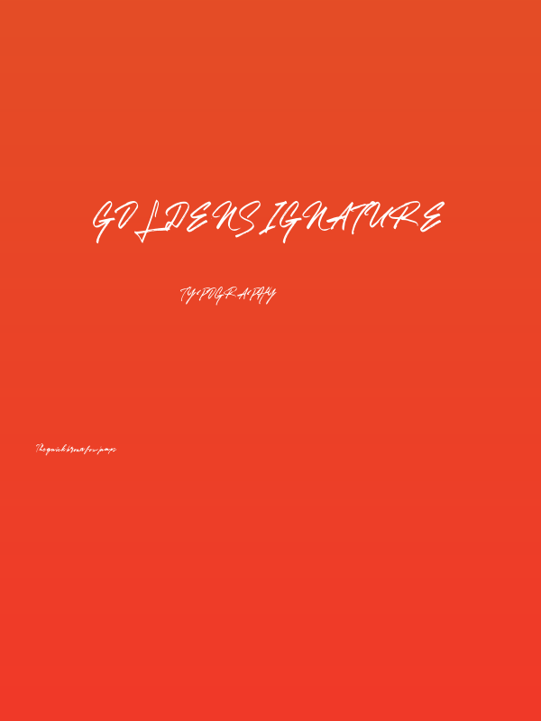 GoldenSignature Poster