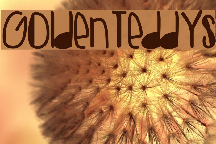 GoldenTeddys Font examples