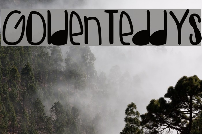 GoldenTeddys Font examples