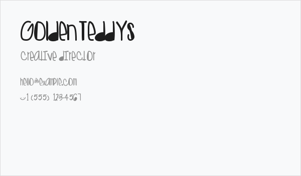 GoldenTeddys Business Card