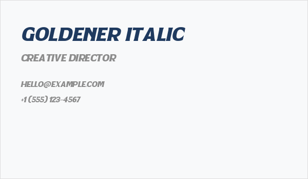 Goldener Italic Business Card