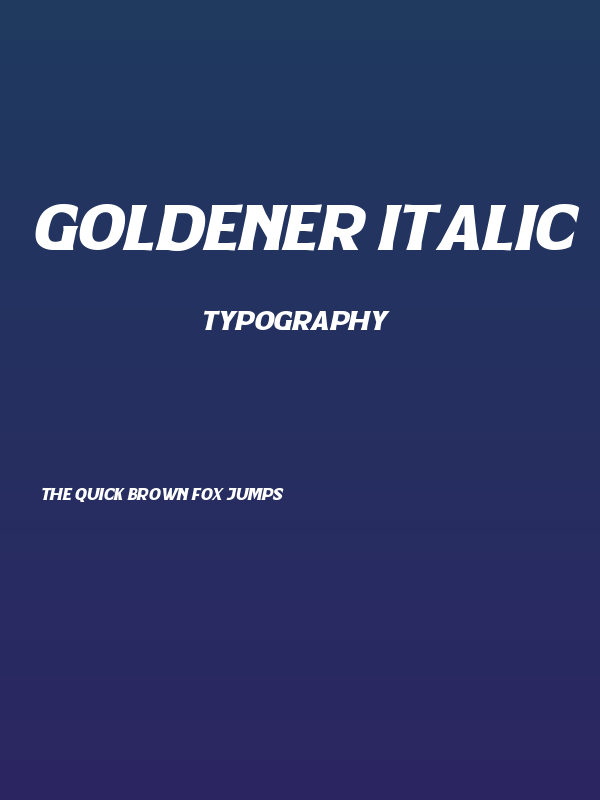 Goldener Italic Poster