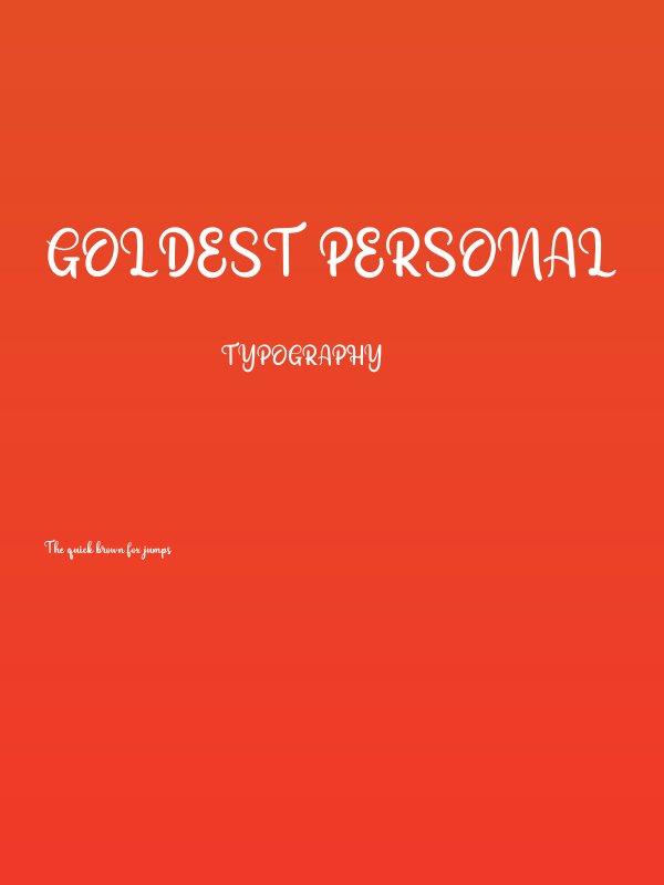 Goldest Personal Poster