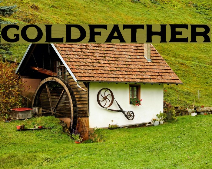 Goldfather Font examples