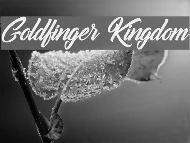 Goldfinger Kingdom Font examples
