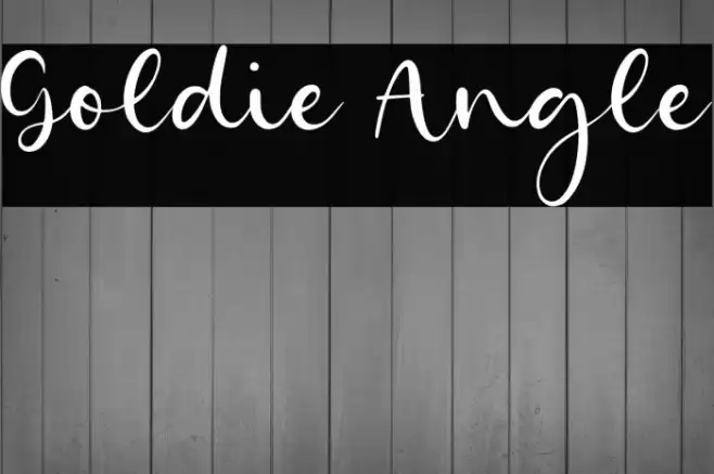 Goldie Angle Font examples
