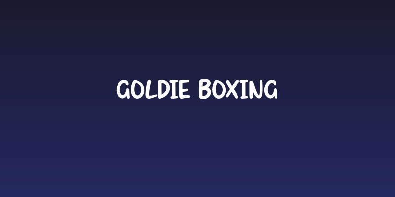 Goldie Boxing Social Header