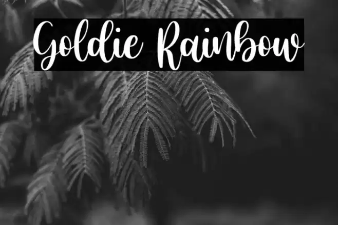 Goldie Rainbow Font examples