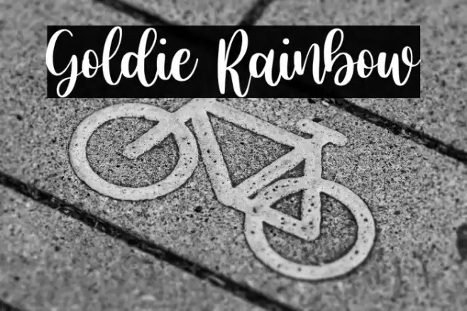 Goldie Rainbow Font examples