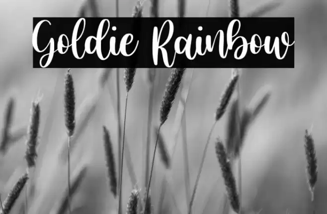 Goldie Rainbow Font examples
