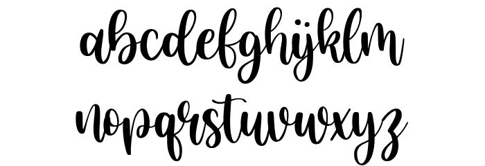 Goldie Rainbow Font LOWERCASE