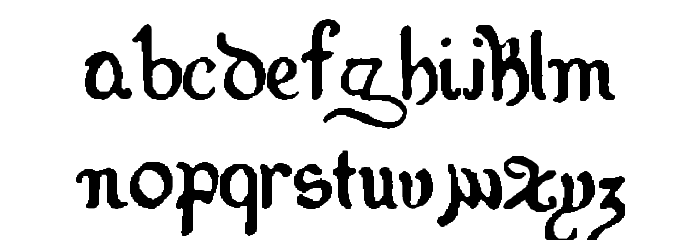 Goldilocks Font LOWERCASE